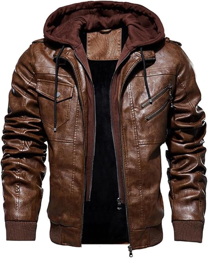 Men Winter Leather Jacket